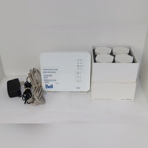 Bell Home Wi-Fi System with Router and Bell Plume Wifi Extenders